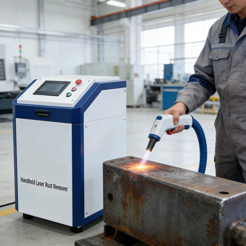 Industrial Laser Paint Removal - Tragbare Handlaser-Reinigungsmaschine 2000W Rostentferner Industrieller Metalloberflächen-Lackreiniger