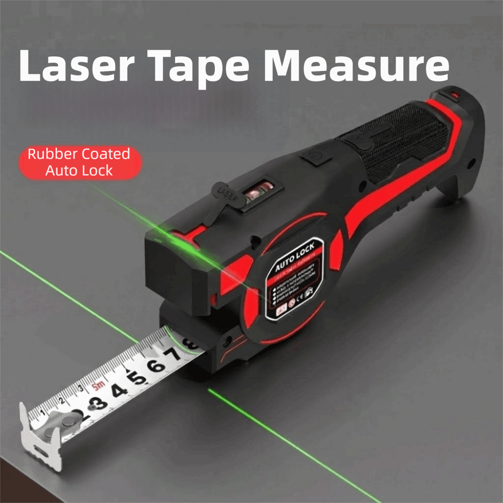 Industrial Laser Tape Measure - 3-in-1 Laser-Messband Einziehbares Wiederaufladbares Digitales Messband