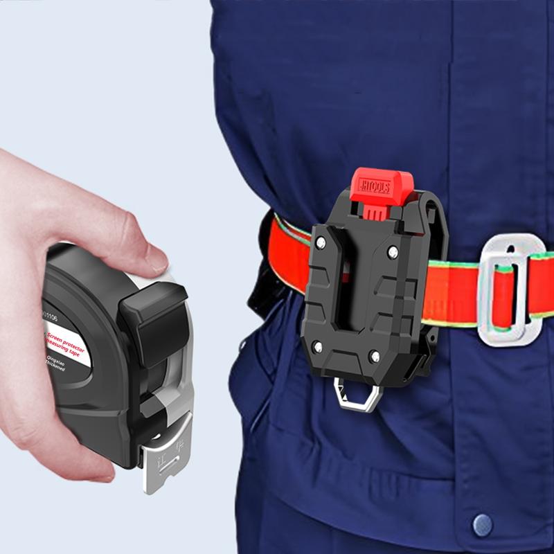 Industrial Laser Tape Measure - Universelles Maßband mit Schnellverschluss-Gürtelclip für digitales