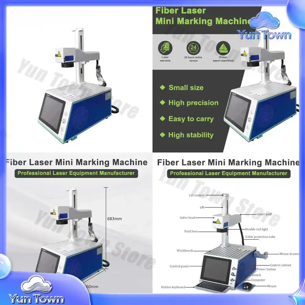 Industrial Laser Marking Machine - Faserlaser-Markiermaschine 100W für Metallringe aus Edelstahl