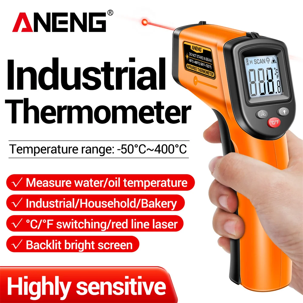 Industrial Laser Temperature Gun - ANENG TH201 Infrarot-Thermometer Digital -50~400 ℃