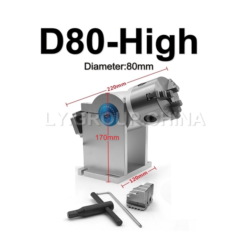 Co2 Laser Engraving Machine - 80mm Spannzange D80 3-Klauen-Rotationsachse für Faserlaser-Markier-