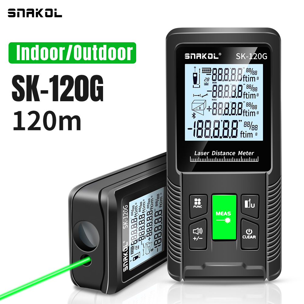 Industrial Laser Tape Measure - SNAKOL 3-in-1 Hochpräziser Laser-Entfernungsmesser, 40-200m Digitaler