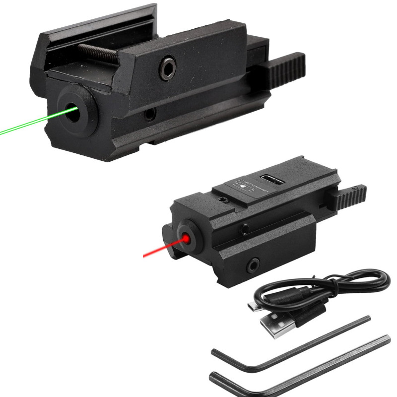 Industrial Laser Pointer - USB-Lade-Mini-Laservisier in Rot und Grün für
