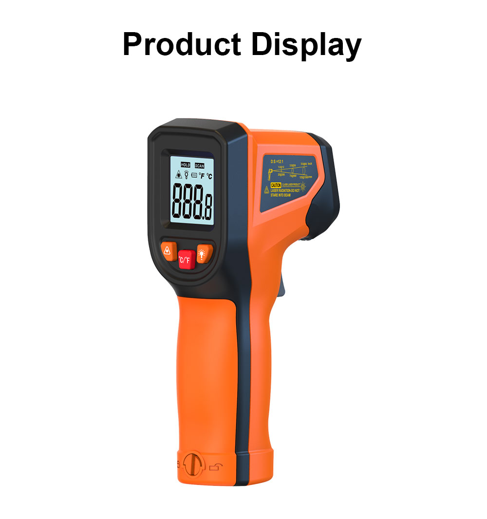 Industrial Laser Temperature Gun - T600 T600A Digitales Infrarot-Thermometer (-50°C bis