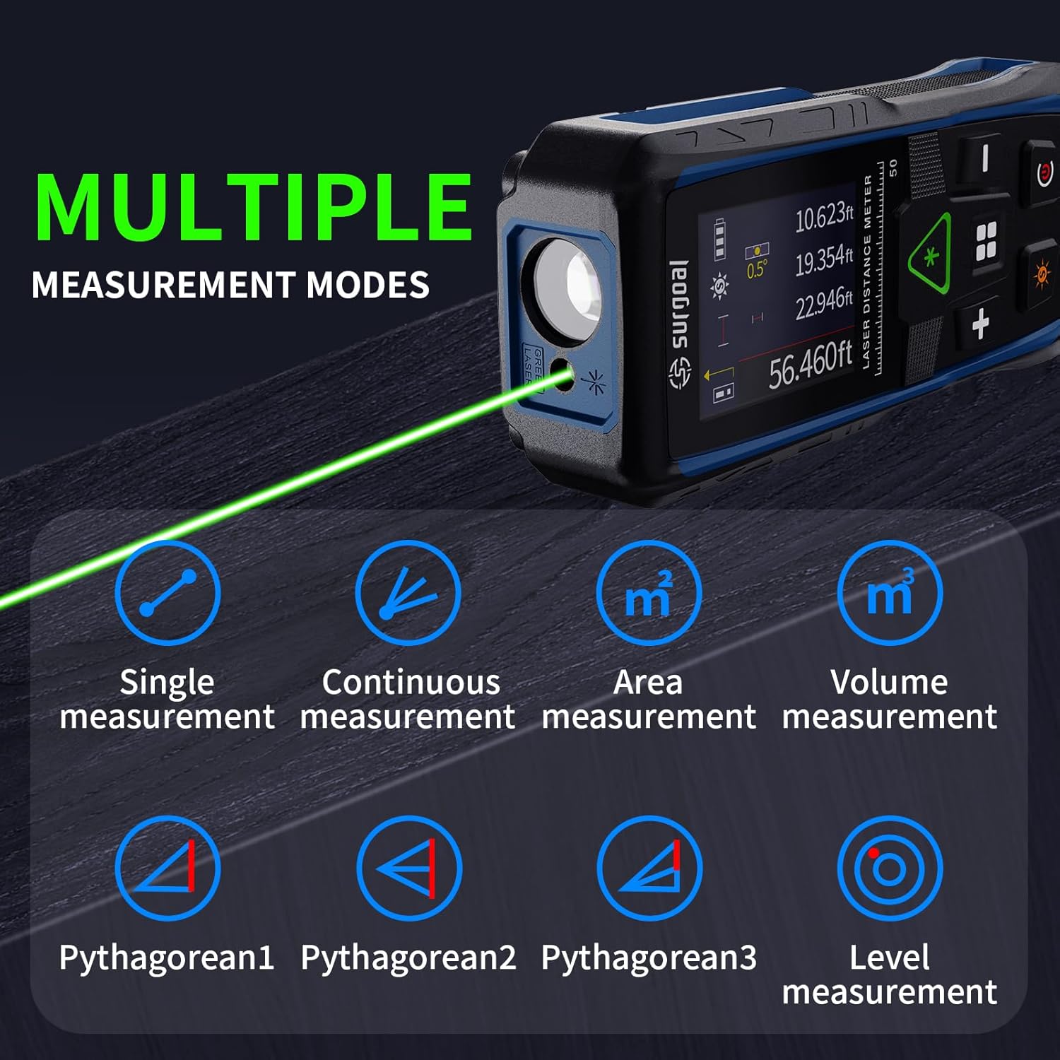 100 m grüne Laser-Entfernungsm – Industrial Laser Tape Measure Bewertung und Preis