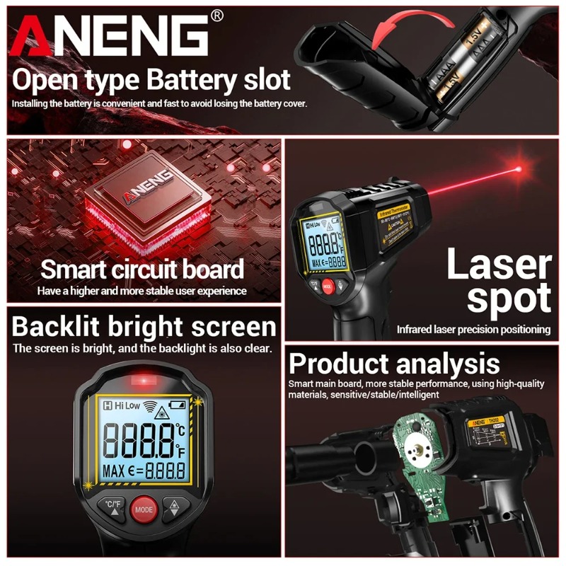 ANENG TH202 Industrielle Handt – Industrial Laser Temperature Gun Bewertung und Preis