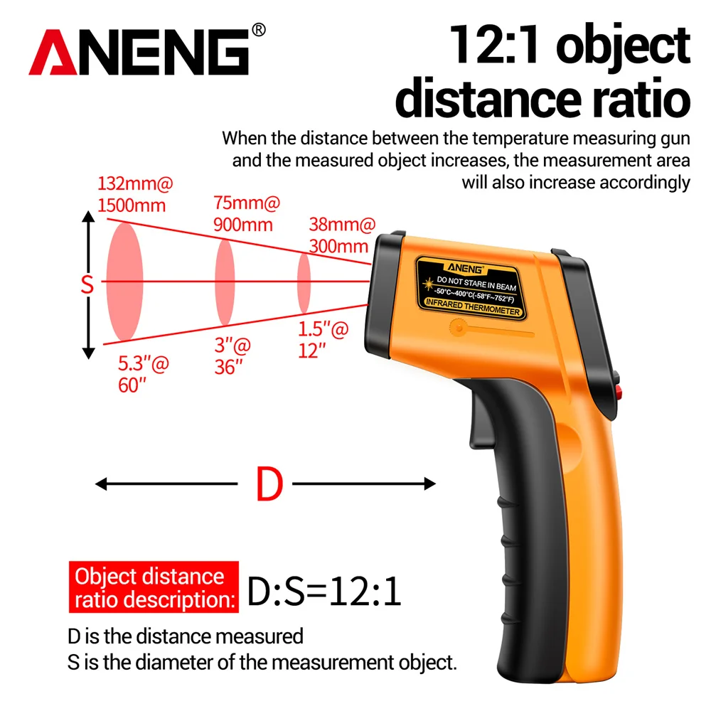 ANENG TH201 Infrarot-Thermomet – Industrial Laser Temperature Gun Bewertung und Preis