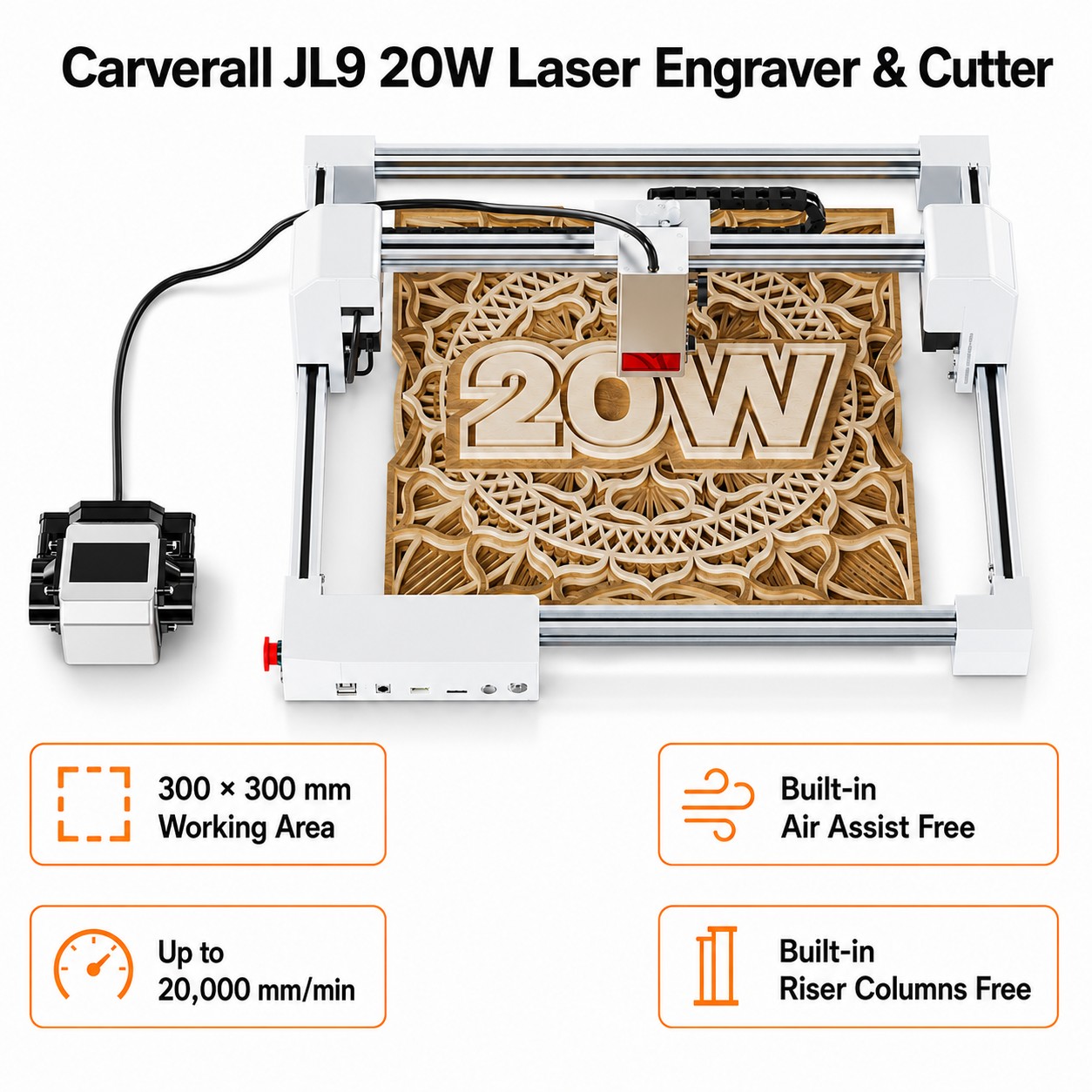 Carverall JL9 20W Laser-Gravie – Acrylic Cutting Machine Bewertung und Preis