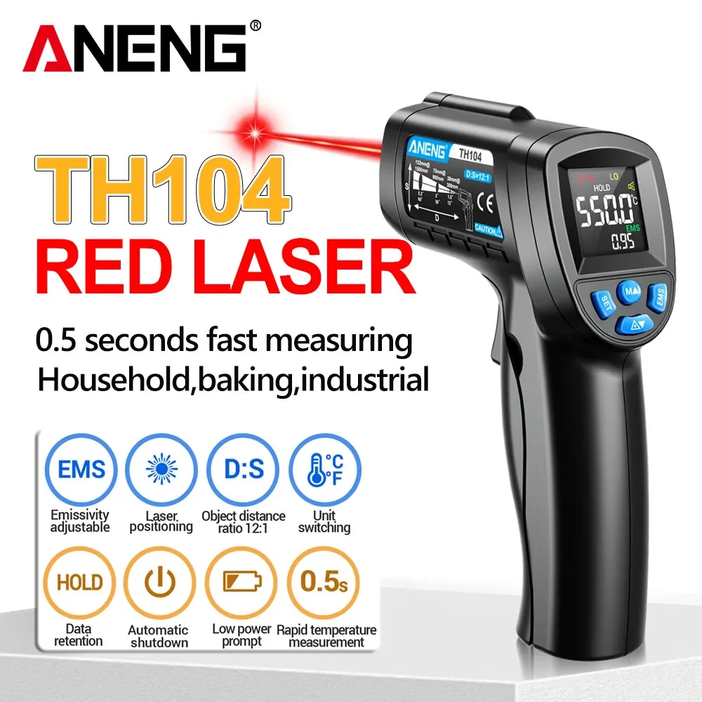 ANENG TH104 Infrarot-Handtherm – Industrial Laser Temperature Gun Bewertung und Preis